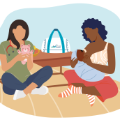 Public Health Nurse with a breastfeeding parent