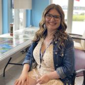 Photo of Ainslie Murray, Health Support Aide with the Recreation Therapy program at Sutherland Harris Memorial Hospital’s Northumberland Veterans Unit