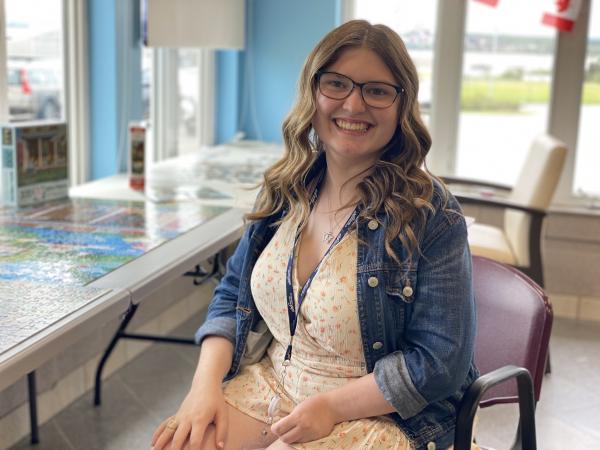 Photo of Ainslie Murray, Health Support Aide with the Recreation Therapy program at Sutherland Harris Memorial Hospital’s Northumberland Veterans Unit