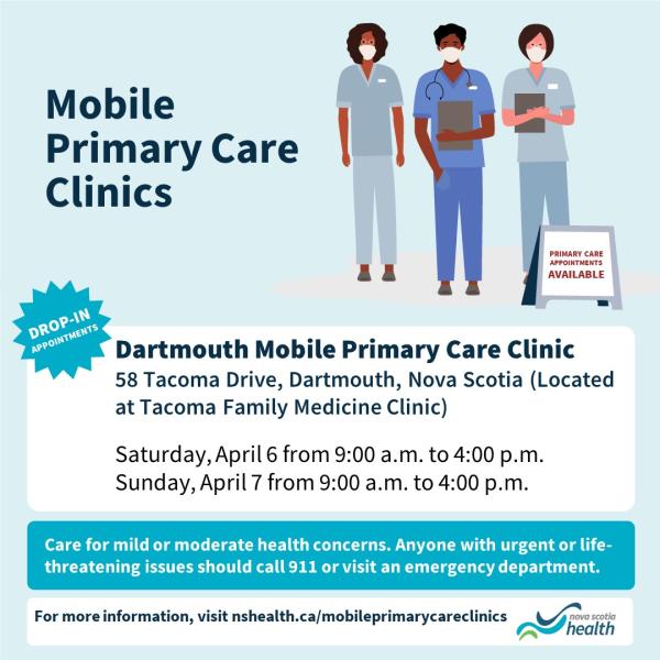 Dartmouth Mobile Clinic - March 6 and 7