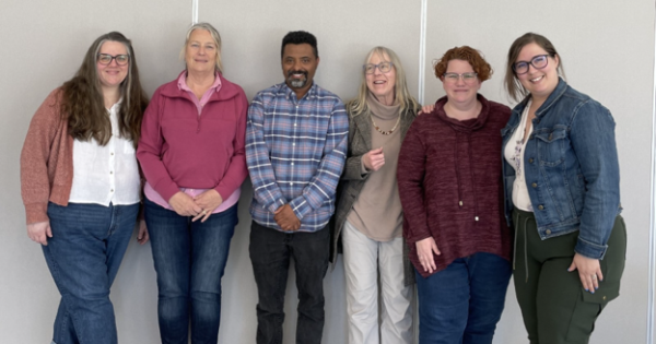 Photo of Western Zone team members (L-R): Nancy Green, Jennifer Lamrock, Henok Amare, Lucinda Montizambert, Louise Hopper, Olivia Pattison.