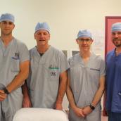 Registered nurse first assists with surgeons