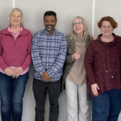 Photo of Western Zone team members (L-R): Nancy Green, Jennifer Lamrock, Henok Amare, Lucinda Montizambert, Louise Hopper, Olivia Pattison.