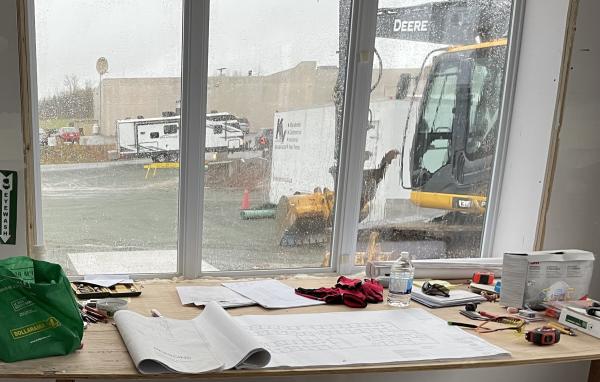 Construction progress at the Antigonish Community Health Clinic