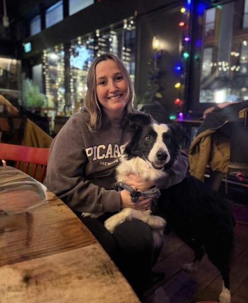 Shannon Blois and her dog, Nismo.